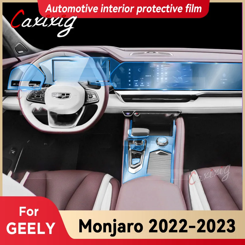 

For Geely Monjaro 2023 KX11 2021 2022 Car Interior Center console Transparent TPU Protective film Anti-scratc Repair Accessories