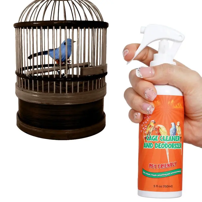 

Устранитель запахов в птичьей клетке, 150 мл, дезодоратор для домашних животных, Устранитель запахов, спрей, мощные натуральные ферменты, инструмент для очистки кроликов
