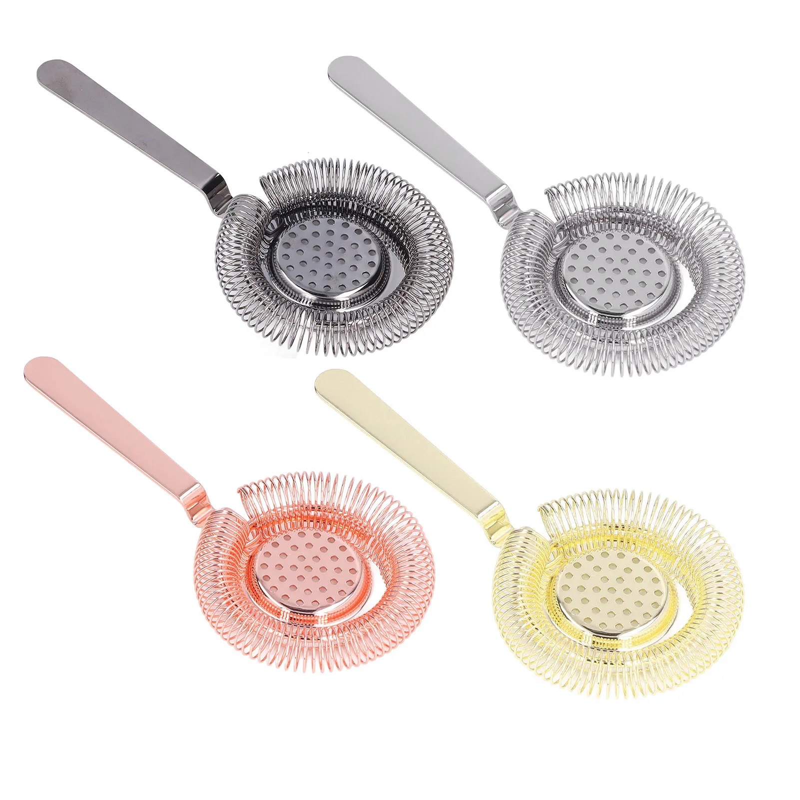 Bar Strainer Fine Filtering Professional Stainless Steel Cocktail Filter Ice Cubes Strainer Bartending Restaurant Party cocktail shaker strainer