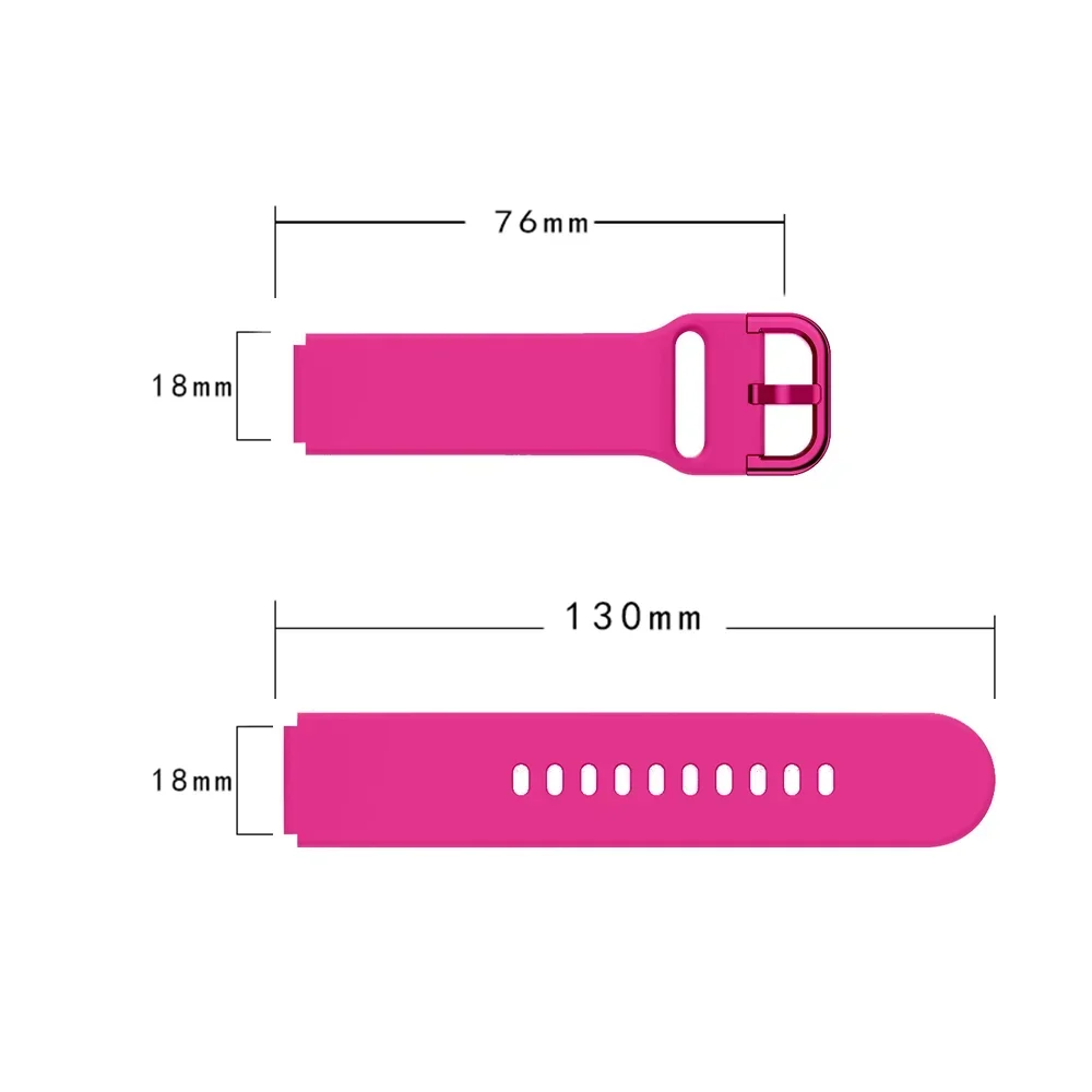 Silicone Sport Wristband - Universal 18mm Band