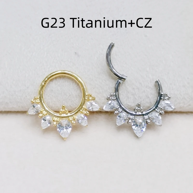 

10 шт., серьги-кольца для пирсинга G23 ASTM F136