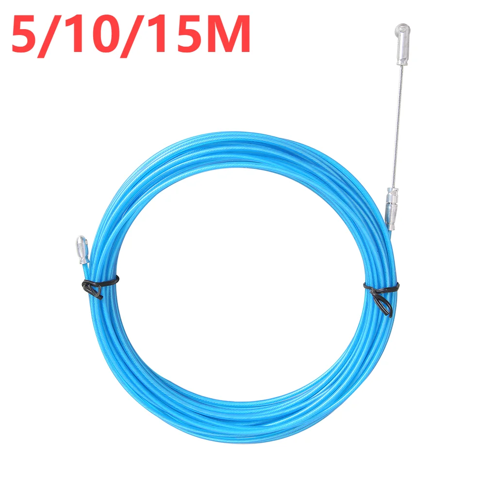 Wire Cable Puller Through Wall Wire Threader Electrical Fish Tape Puller Extractor Guide Device Fastener Cable Pulling 5/10/15m cable puller