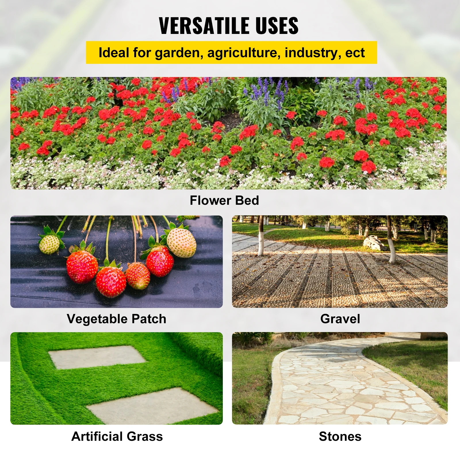 Heavy Duty Weed Control Fabric for Garden and Greenhouse