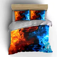Ensemble de literie Fire and Ice Art Decor avec 1 housse de couette et 2 taies d'oreiller, simple, double, king, queen, cadeau 5