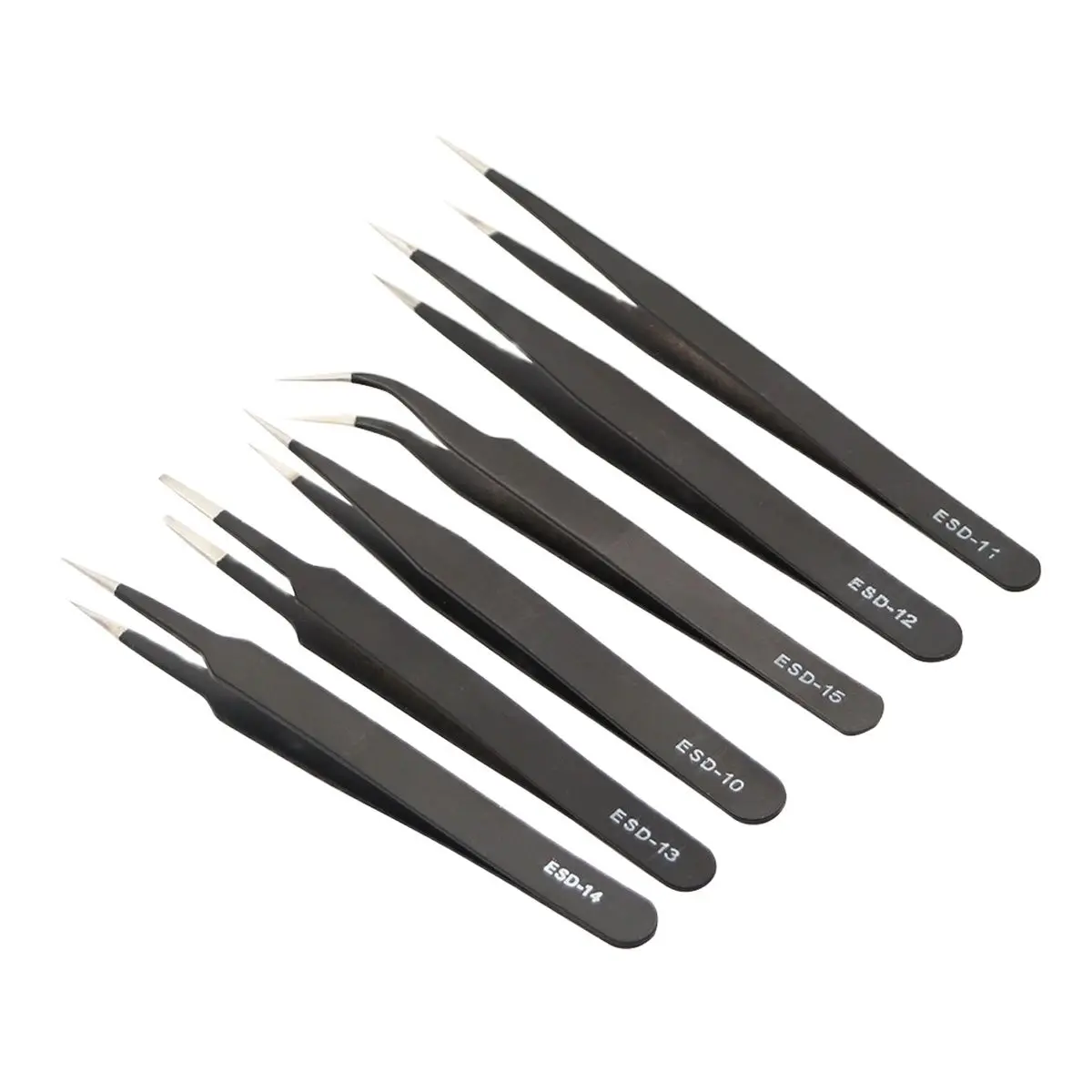 ESD Anti-static Tweezers 1.0MM 1.5MM ESD-10 ESD-11 ESD-12 ESD-13 ESD-14 ESD-15