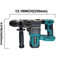 PATUOPRO 2280W Brushless 2-Mode Rotory Electric Hammer Handheld Impact Hammer Drill Fit Concrete Wood For Makita 18V Battery 2