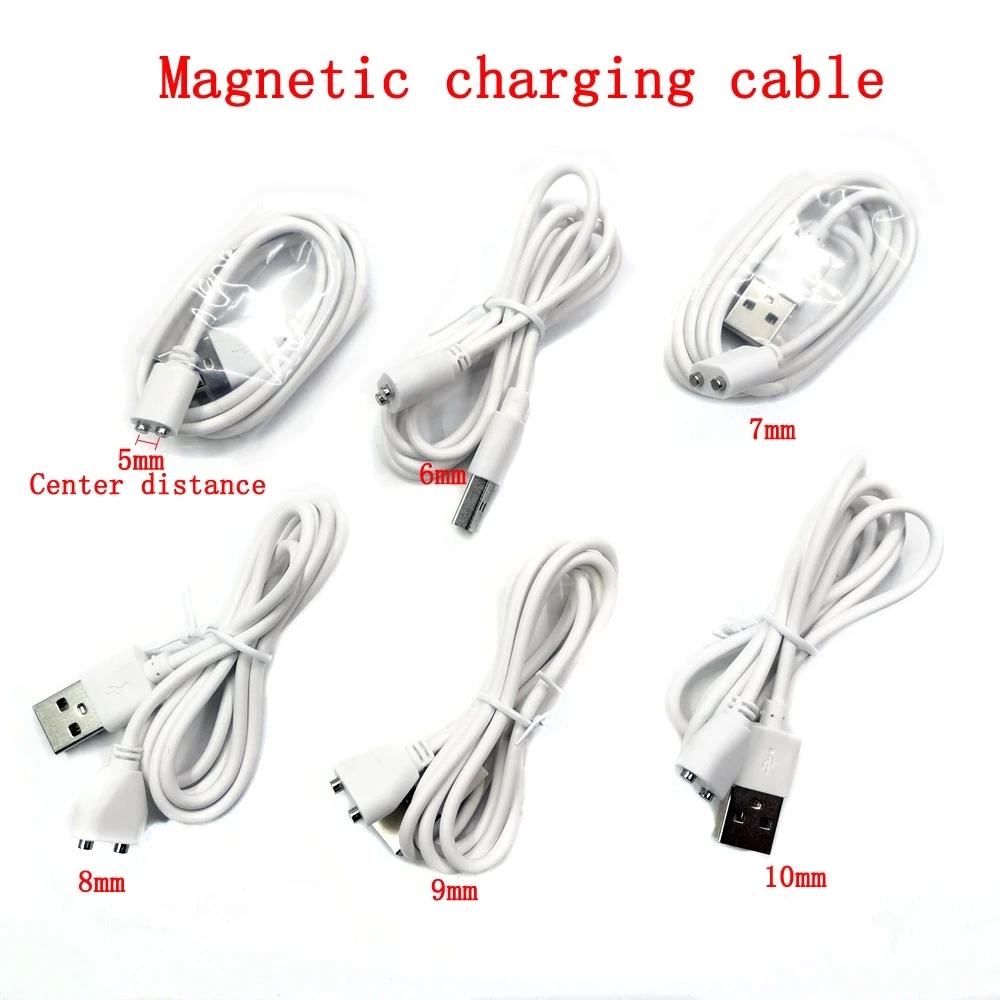 

2pin Magnetic Charging Cable center spacing 5mm 6/7/8/9/10mm Magnet Suctio USB Power charger for Beauty instrument Smart device