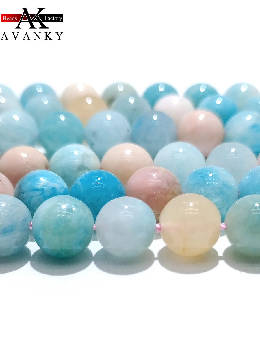Natural Tianhe Stone Amazonite Color Treasure For Jewelry Making Round Spacer Beads Diy Bracelets Necklace Accessories 15