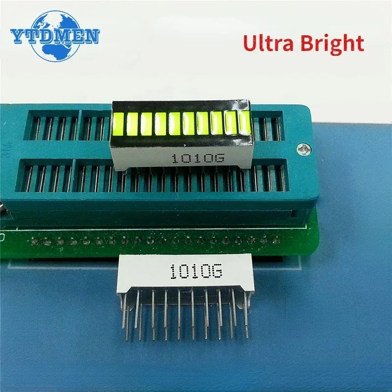 LED Digital Tube Display 10PCS LED Bar Graph 10 Segment LED Display Bargraph Module Ultra Bright Green Led board Arduino Display