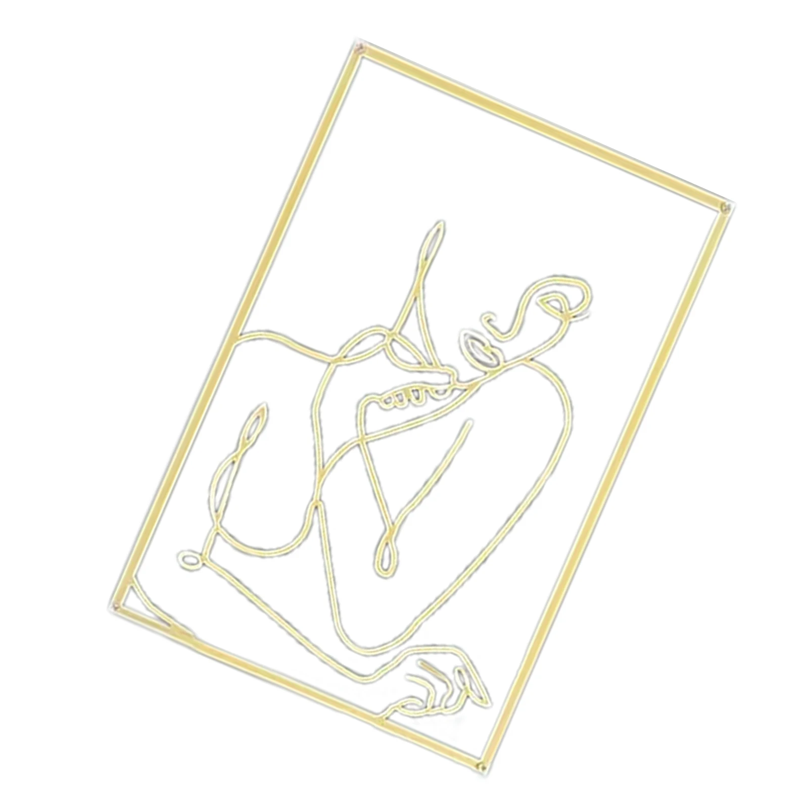 

3pcs Line Art Metal Wall Decor Abstract Metal Wall Art Woman Face Art Modern Woman's Body Face Outline Abstract Art For Bedroom
