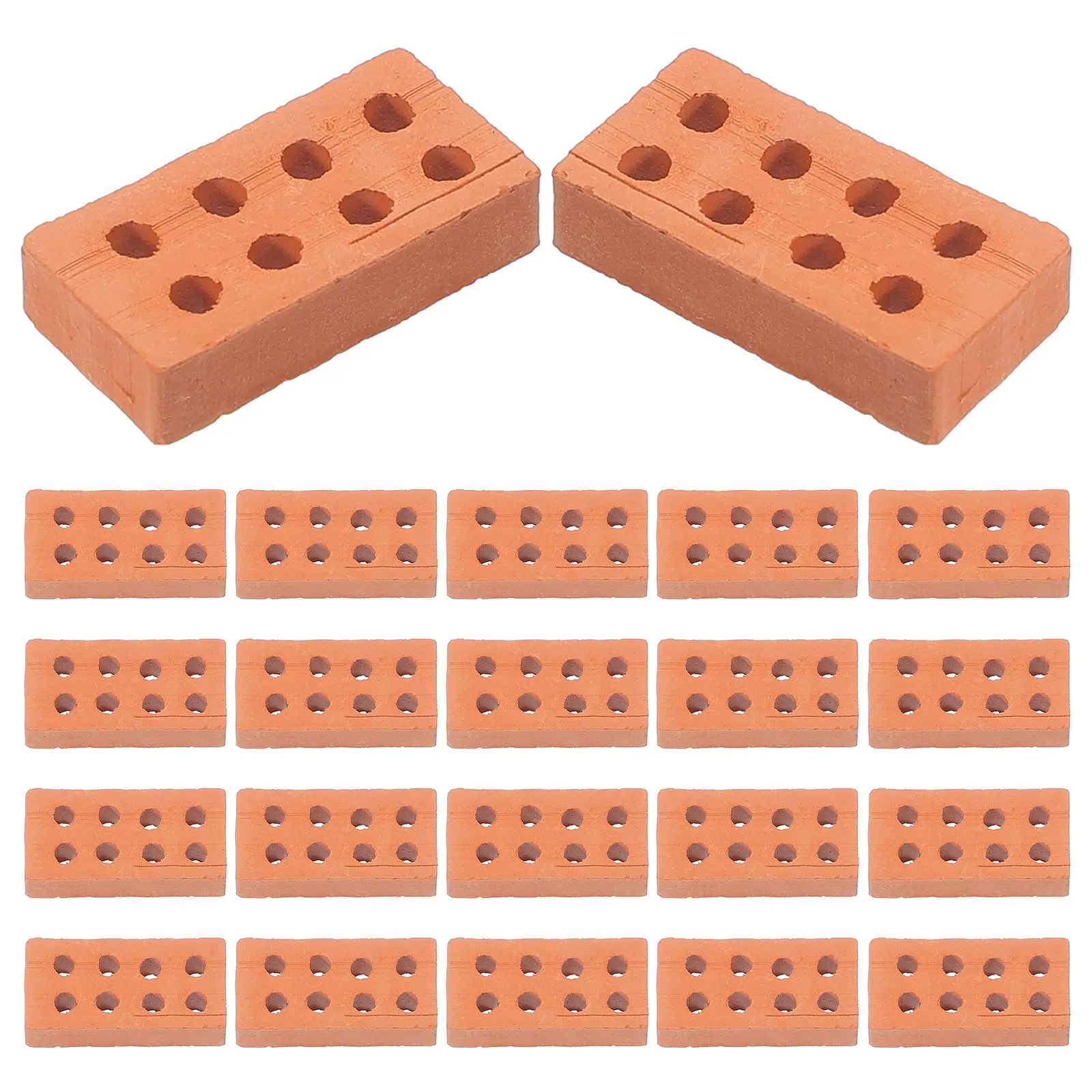 Mini Brick Model DIY Miniature Dollhouse Accessory Simulation Bricks Toys for Kids Boys Play House Game 50Pcs, miniature figurines,miniature house kit