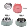 Cat Dog Bowl 15 Degrees Raised Non Slip Puppy Base Cat Food Drinking Water Feeder Tilt Safeguard Neck Pet Bowl Accessories A2 6