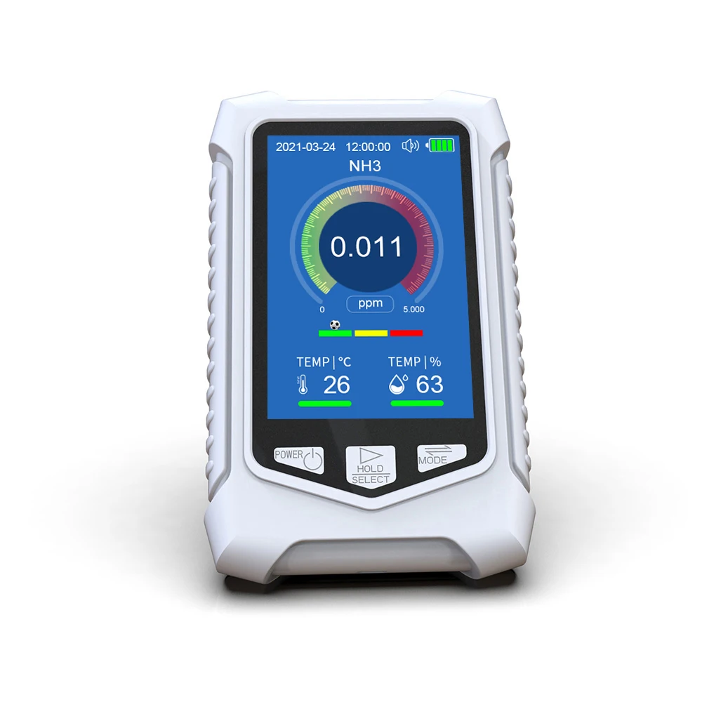 

Smart sensor Handheld desktop Ammonia Gas NH3 Detector Meter Tester Monitor Range 0-5PPM Sound with Alarm Gas Analyzers