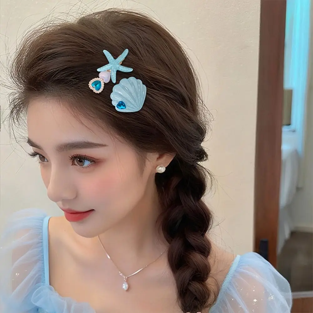 Ocean Starfish Hair Clips Set Plastic Hair Accessories