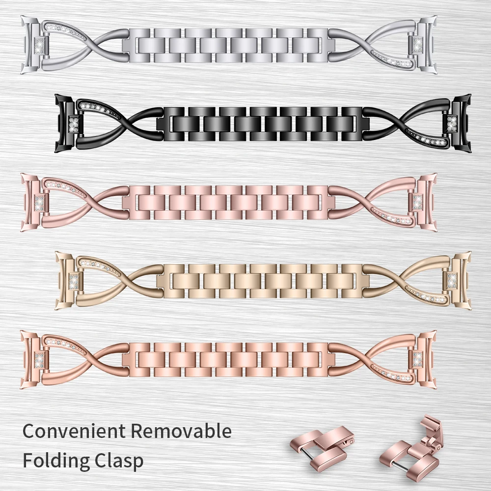 Quick Fit Diamond Strap, No Gaps Design, Premium Metal Band