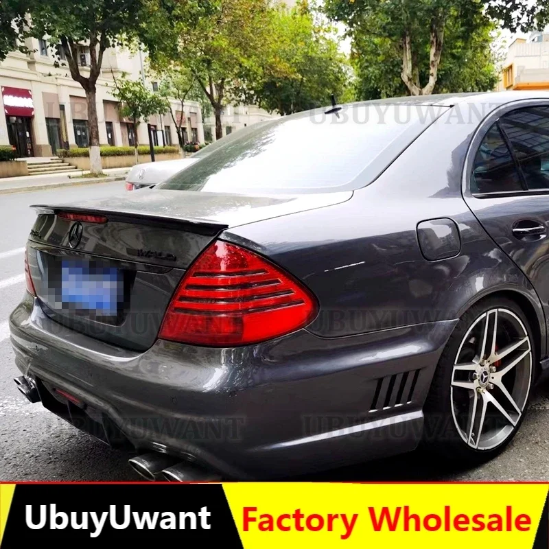 

For Mercedes W211 E Class 4-Door Sedan 2003-2009 Carbon Fiber Trunk Wing Spoiler E220 E300 E320 E350 E63 Easy Instllation