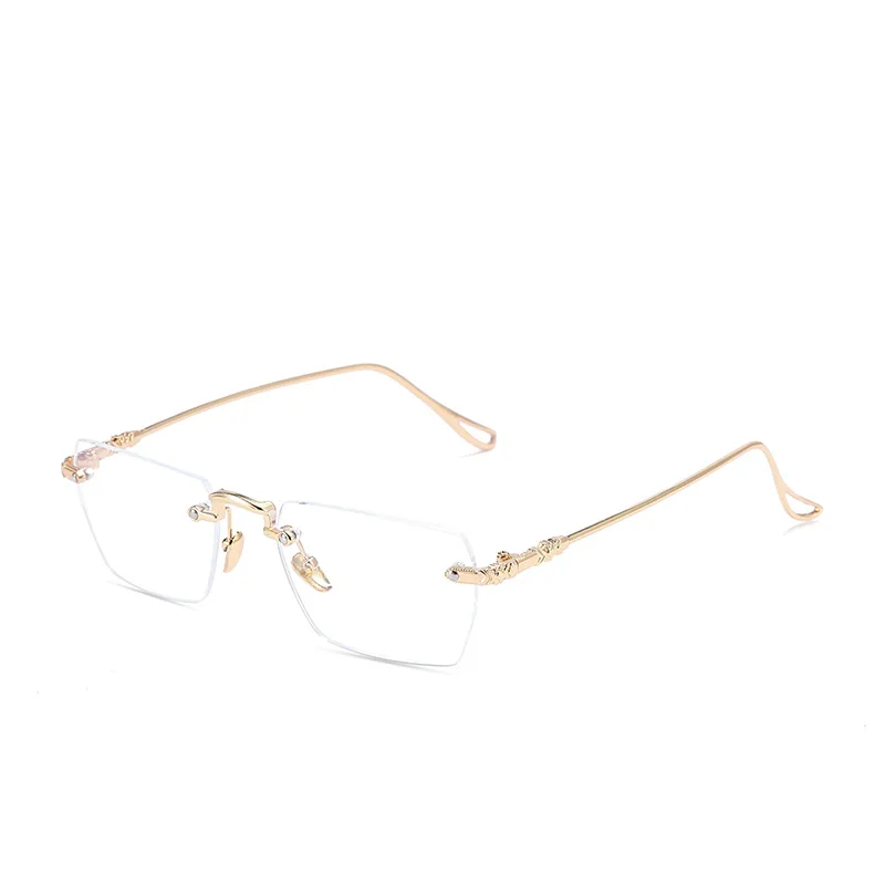 Ahora 2020 Fashion Rimless Reading Glasses Frame Women Men Ultralight Business Presbyopia Eyeglasses Anti Blue Light Blocking
