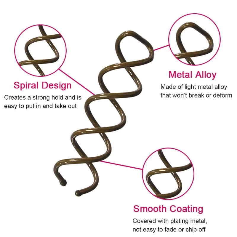 Women Spiral Hairpin Girls Minimalist Twist Barrette Lady Helical Hairclip Female Fixed Shape Bobby Pin Headwear Hair Accessory