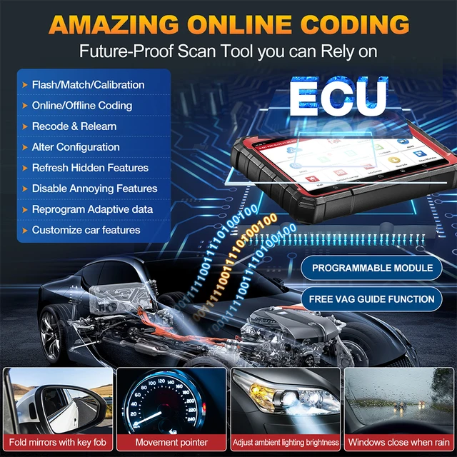 2025 LAUNCH X431 PRO ELITE 8 inches ECU Coding Bi-directional CAN FD DOIP all system Car diagnostic tools 31 Resets OBD Scanner 5