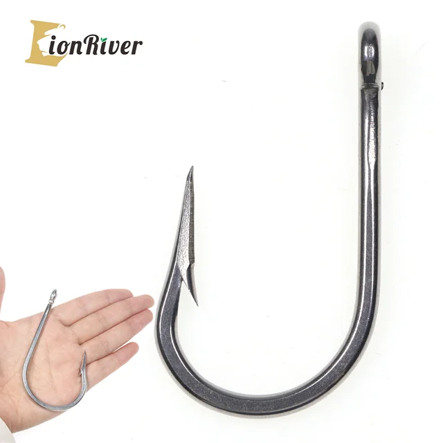 JSM 5pcs 7691 Stainless Steel Big Game Fishing Hooks Fish Tuna Bait  Fishhooks Large hook Size 6/0-13/0 - AliExpress