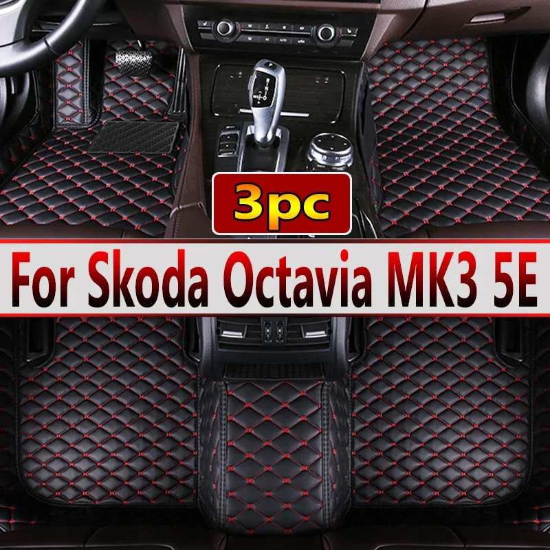 

Автомобильные коврики LHD для Skoda Octavia, MK3, 5E, 2023, 2022, 2021, 2020, 2019, 2018, 2017, 2016, 2014, 2013, запчасти, автомобильные аксессуары, коврики