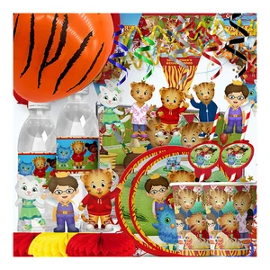 Daniel Tiger's Neighborhood Balloons Happy Birthday Banner Party Supplies Cartoon Paper Plate Disposable Tableware Grand Event