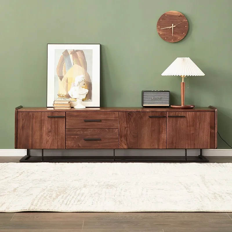 

Шкаф для телевизора В индустриальном стиле, Рабочая поверхность, скандинавский шкаф для маленькой квартиры, мебель для гостиной из массива дерева