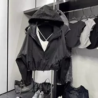 Summer New Women's ort Hooded Sun Protection Clothing Thin Windbreaker Pure Color Casual Outerwear Commute Sle