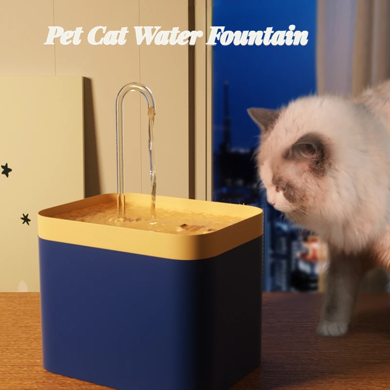 1.5L Pet Cat Water Fountain Filter USB Electric Mute Cat Drink Bowl Automatic Drinking Dispenser