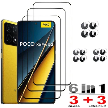 Pellicola Protettiva Poco F7 X7 X6 F6 Pro 5G Screen Protector Poco X6 X5 F5 Pro Glass Per Xiaomi Poco F7 Ultra vetro temperato Poko C65 M6 Pro Protezioni di Telefono PocoX6 vetro anteriore 1
