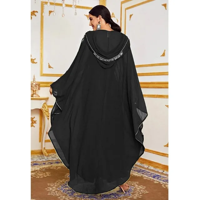 108429-0a2d3b.jpg Abaya marocain caftan dubaï robe Maxi à capuche manches chauve-souris Farasha caftan femmes musulmanes africain ouvert Kimono Boubou robes de soirée