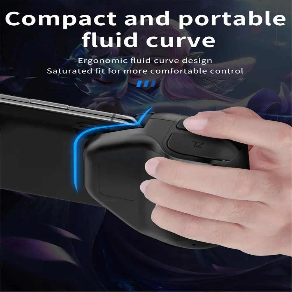Portable Game Joystick Trigger Wireless Bluetooth-compatible 5.0 L1 R1 Gamepad Handle for Android iPhone PUBG Gamepad Controller