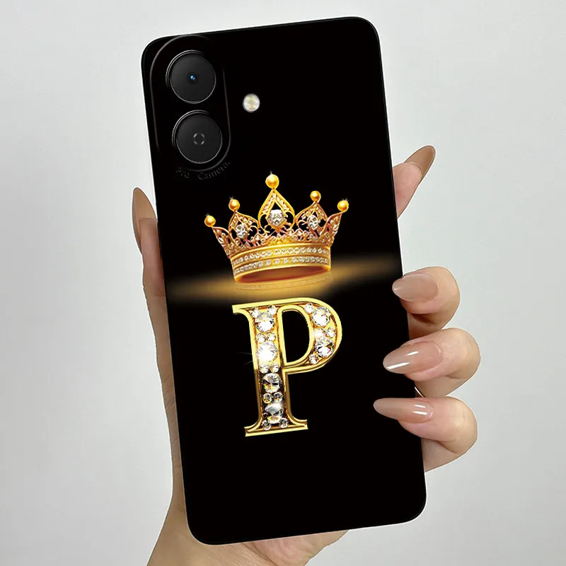 Luxury Crown Letters Soft Phone Case with Camera Protection