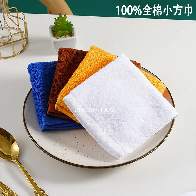30cmx30cm Cotton Small Square Towel, Kitchen Tea Table Absorbent Towel，Tea Towel Mesa Table Cloth ，5pcs/lot