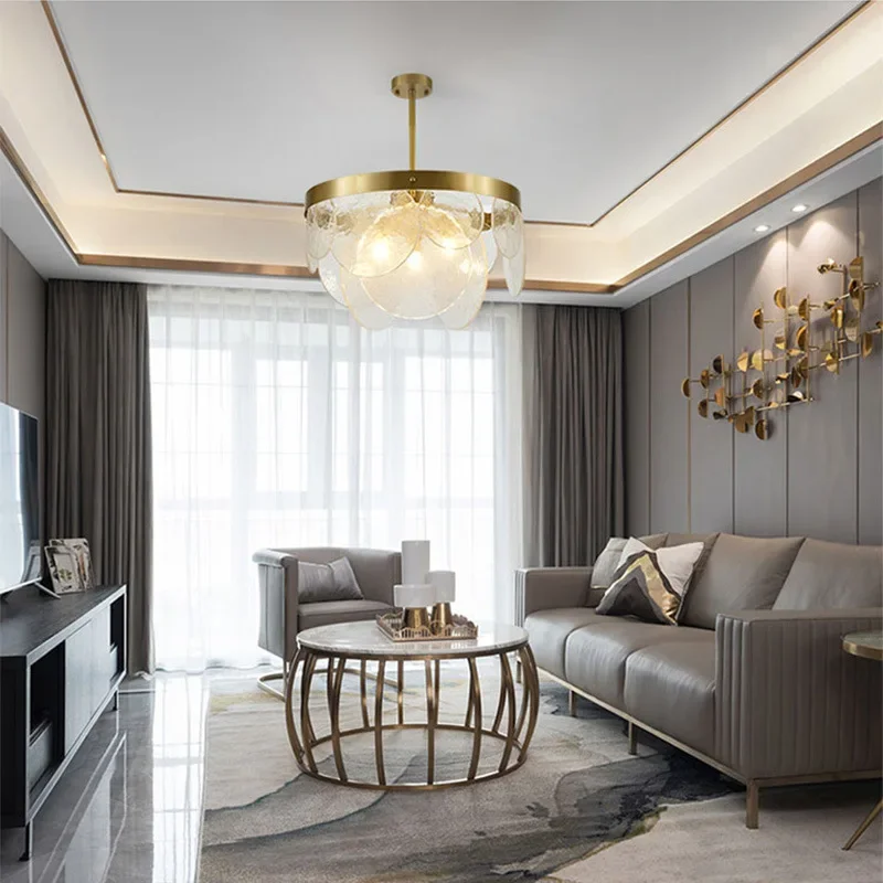 

Современная Скандинавская креативная люстра из Пузырькового стекла, круглая комнатная лампа, декоративное освещение для гостиной, столовой, освещение fixtur