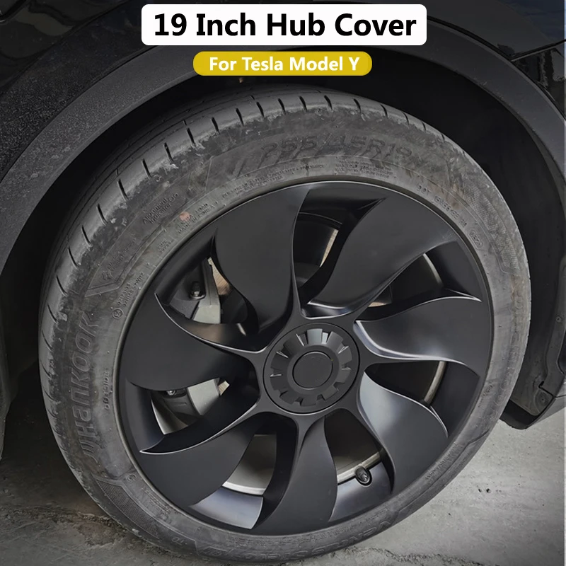 

4PCS Car Accessories for Tesla Model Y Hub Cap Performance Replacement Wheel Cap 19 Inch Automobile Hubcap Full Cover 2018-2022