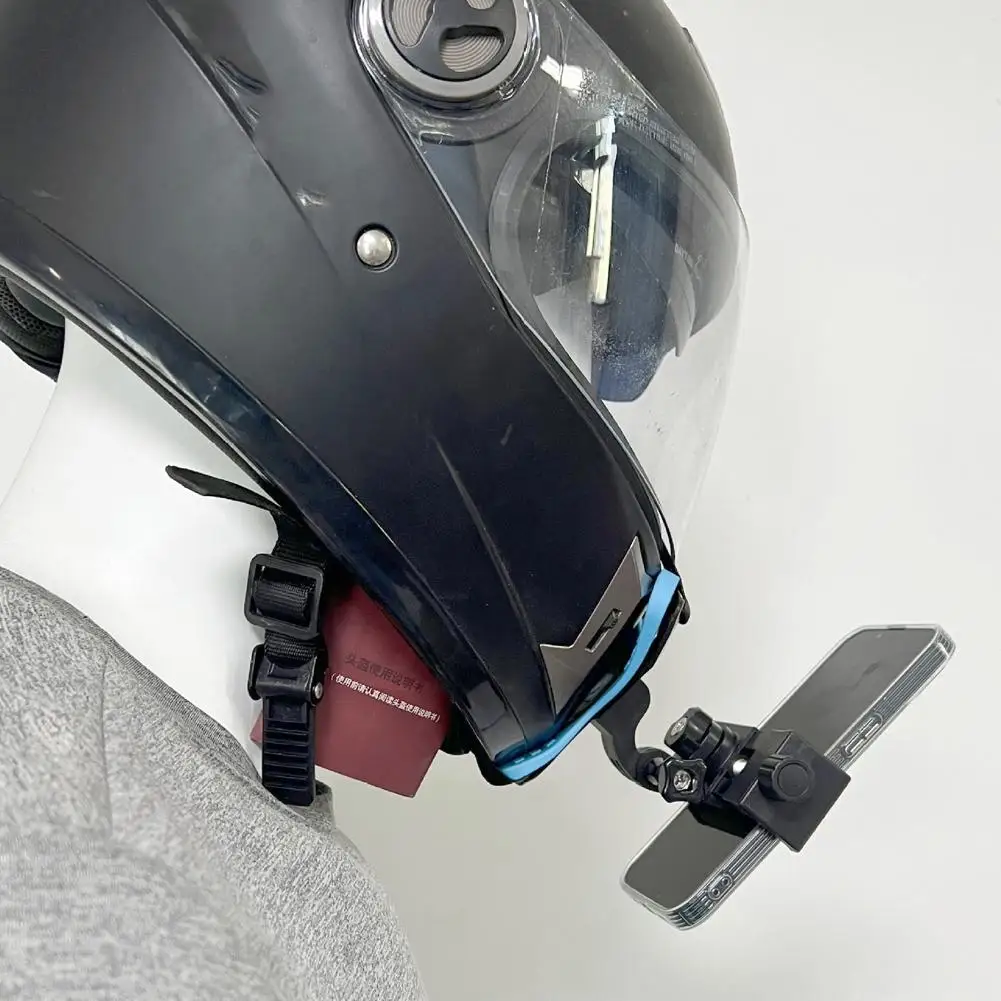 Support mentonnière caméra action 360° pour casque vélo moto