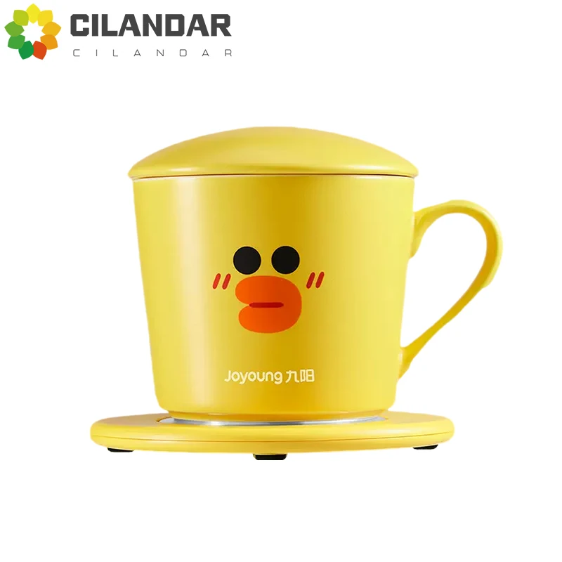 400ml electric hot water cup portable boiling kettle mini travel cup porridge cup automatic electric heating thermos 300w Joyoung JiuyangConstant temperature warm coaster health cup portable electric heating milk water cup travel office artifact