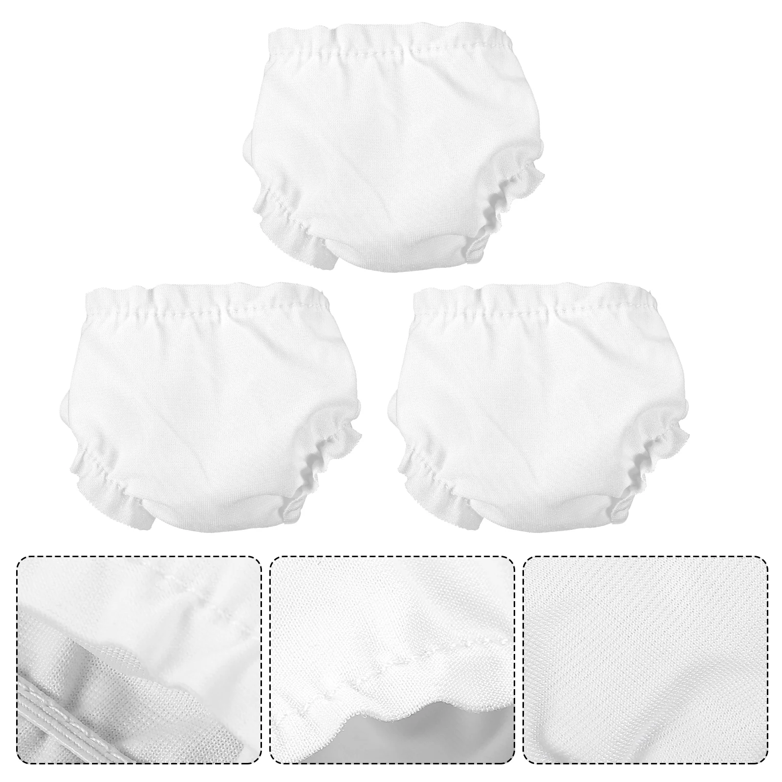 

White Baby Doll Panties Mini Dressing Game Clothes Baby Doll With Diapers Baby Doll Underwear Girls Doll Diaper