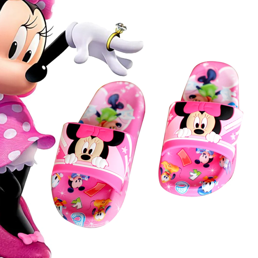 Children sandals New Summer Children Sandals Kids Cartoon Minnie Toddler Boys Girls Soft Sole Shoes Anti-Slip Slippers Wearable in all seasons