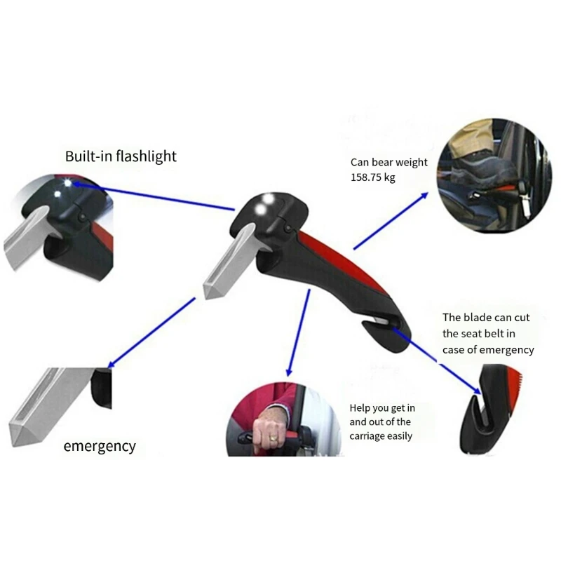 Stylish Vehicle Assist Convenient Door Grip 5 in 1 Vehicle Support Handles