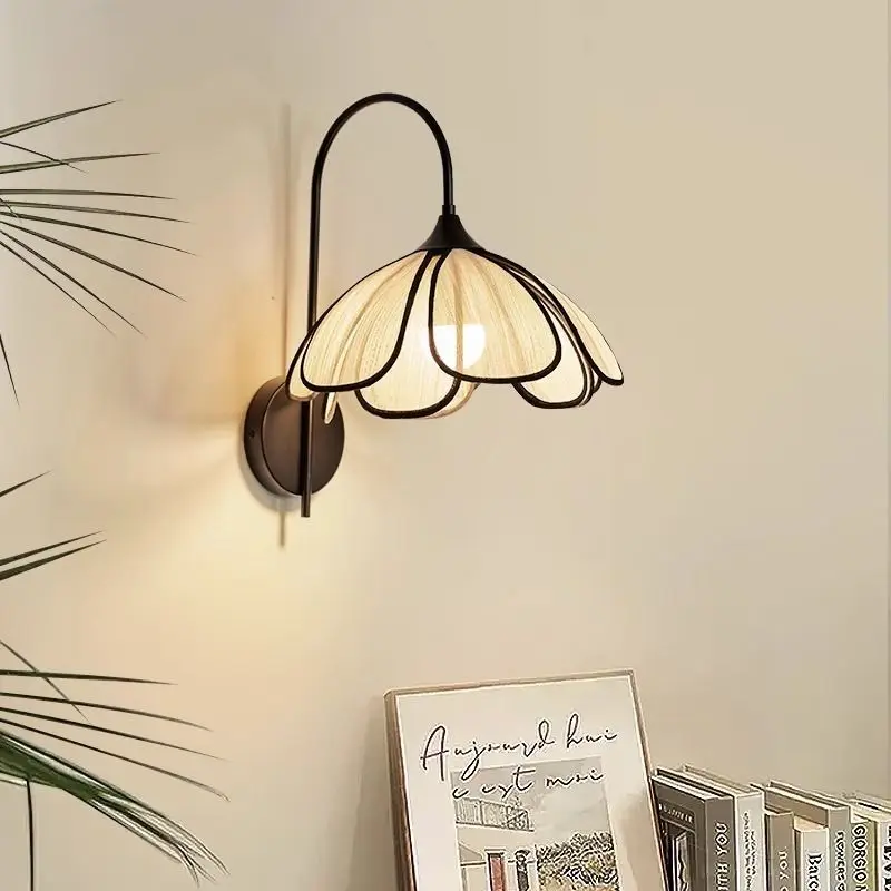 Lampada Da Parete A Petalo In Vetro Soffiato, Stile Francese Retro. Perfetta Per Camera Da Letto, Soggiorno O Corridoio - Luce Calda Inclusa - 5