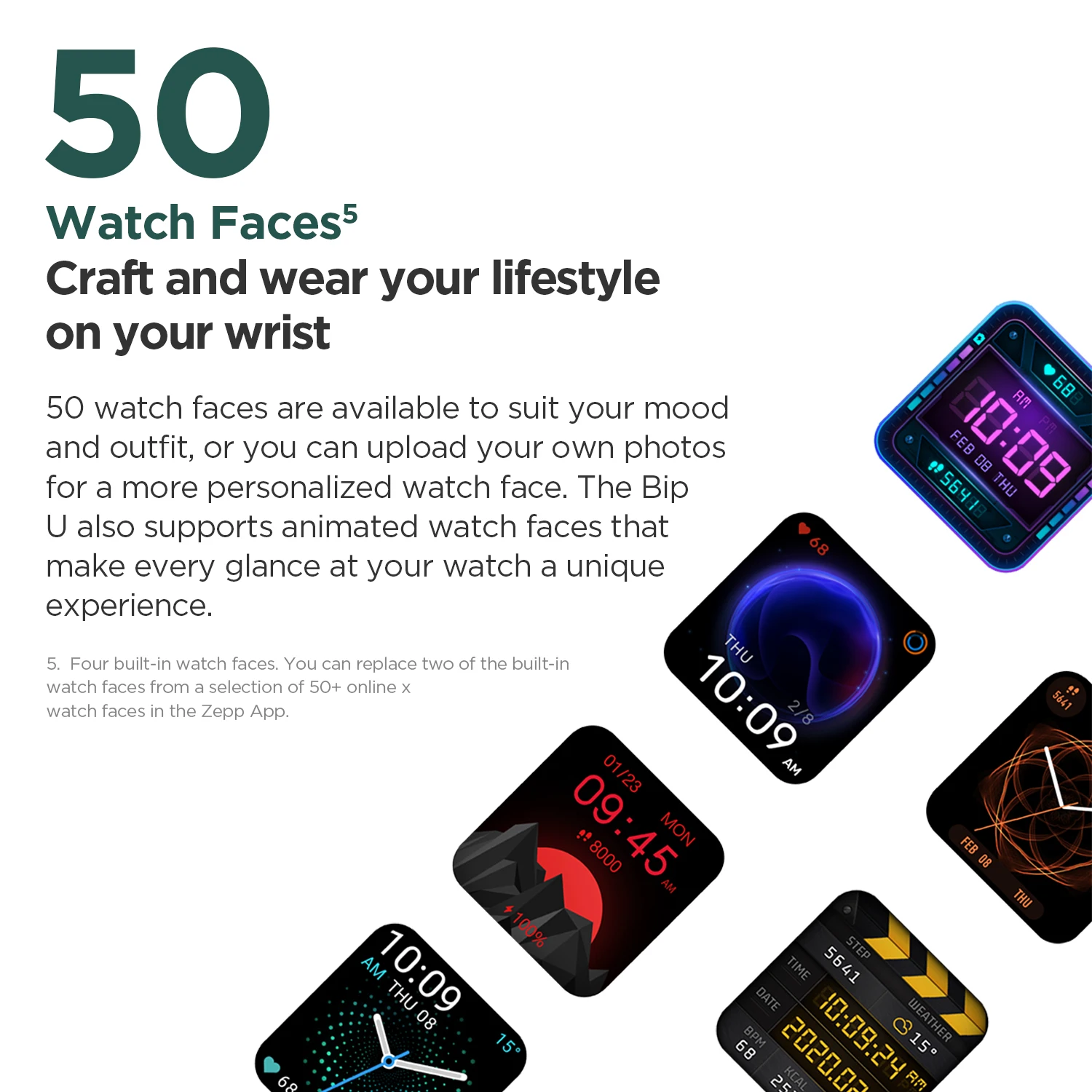 Amazfit Bip U Ʈ ġ SpO2 5ATM   5.0  ͸ ۷ι  95NEW  SmartWatch