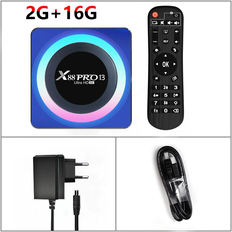 Boîtier Smart TV X88Pro 13, Android 13.0, RK3528, 4 Go/32 Go/64 Go, WiFi 6,  8K/HD, Bluetooth, décodeur, lecteur multimédia - AliExpress