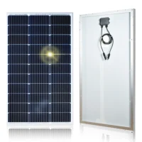 Panneau solaire 100W 12V, module solaire monocristallin, cellule solaire photovoltaïque, module PV 100 Watt pour batteries 12 volts, caravane, moteur 1