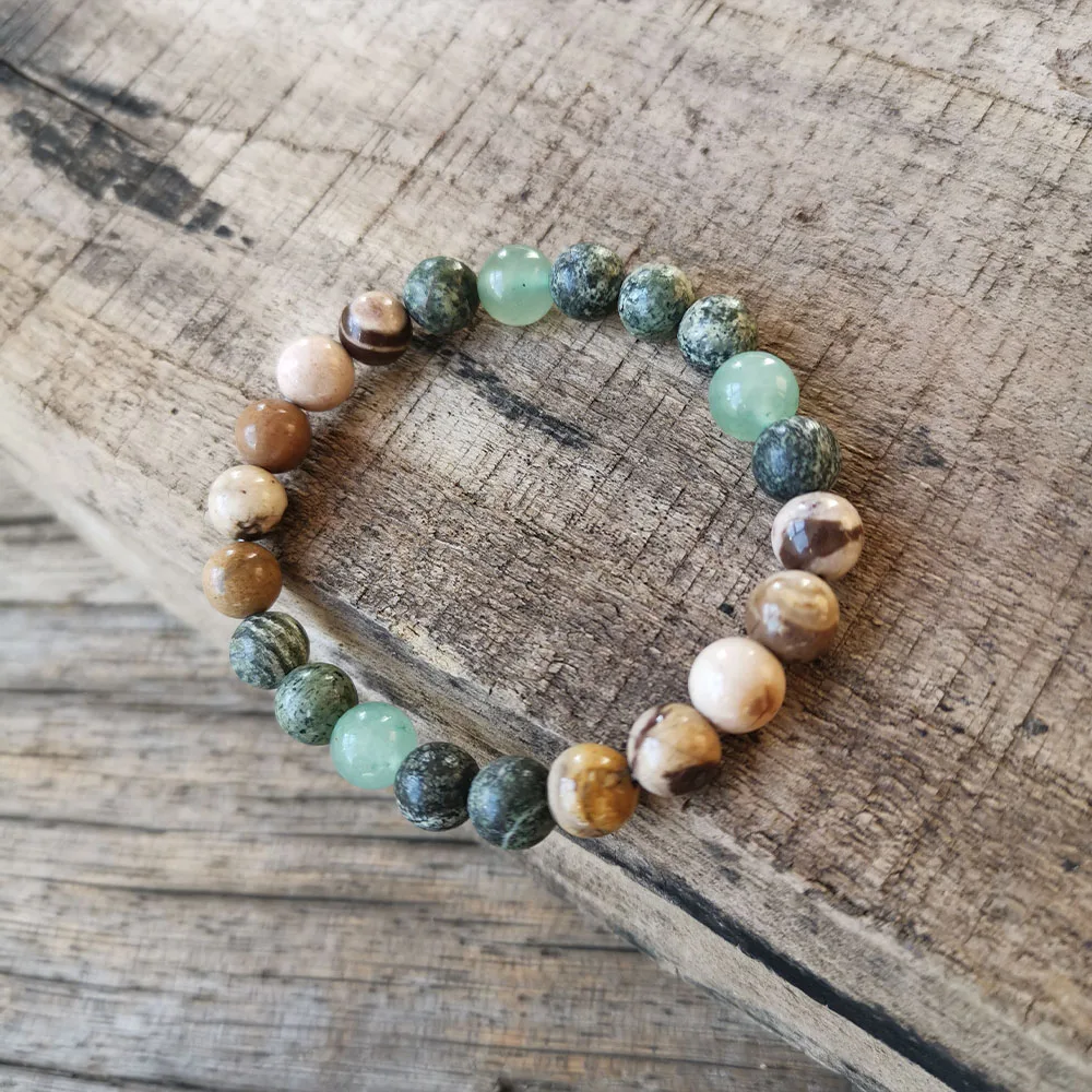 8mm Jade Pendant,Green Aventurine Stone Beads,Green Zebra Jasper Prayer Bracelet,Optimism Necklace Jewelry,Meditation Beads