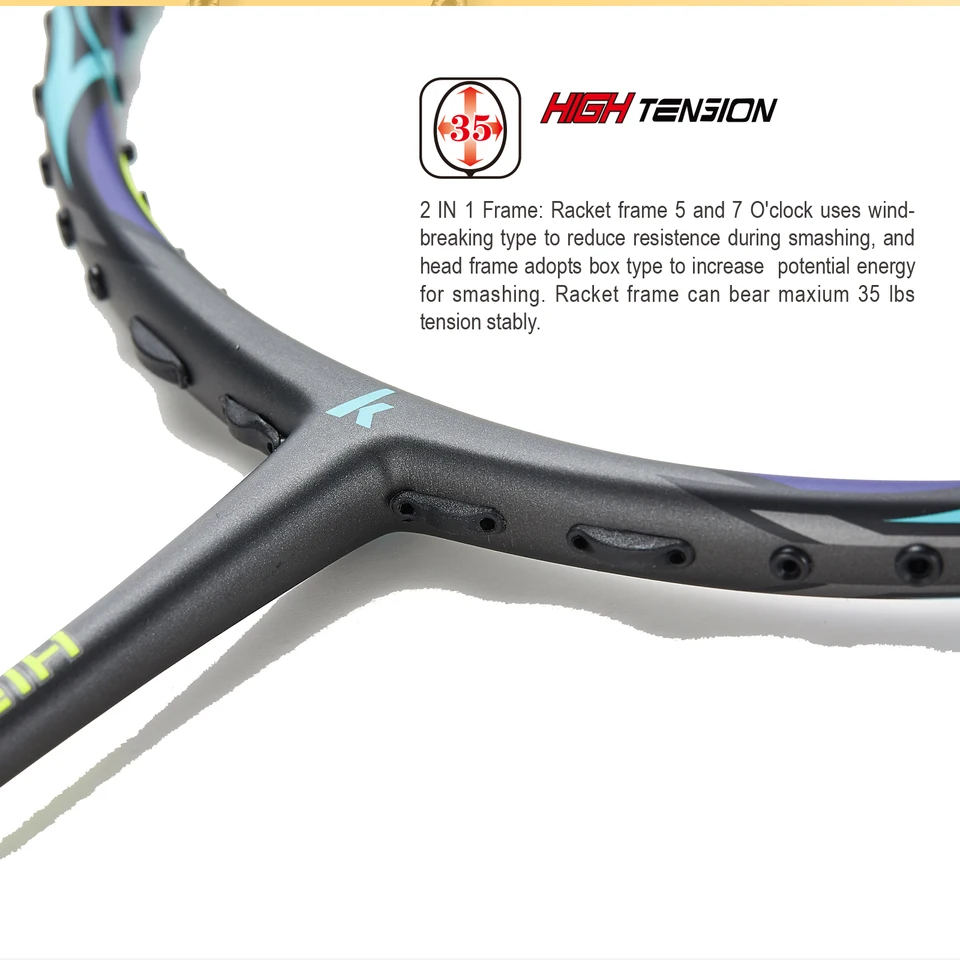 バドミントンラケット グラファイト製 Kawasaki バドミントン ラケット 新しいプロフェッショナル ハイ