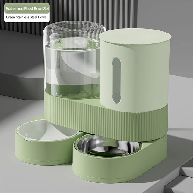 Automatic Pet Feeder and Waterer 2 in 1, Large Capacity Dry Wet Food Separate Dispenser with Timer, Smart Cat Bowl 6