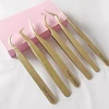 Custom Eyelash Tweezers Anti-static Pincet Eyelash Extension Tweezer 100% Closure Makeup Tool for Classic Easy Fan Russian Lash 5