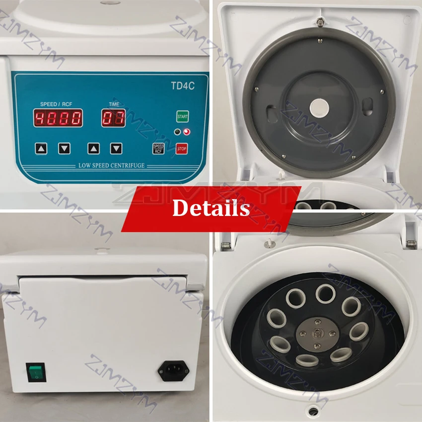 TD4C Laboratory Centrifuge Plasma Centrifuge Electric Low Speed Digital Display Desktop 0-4000RPM Adjustable